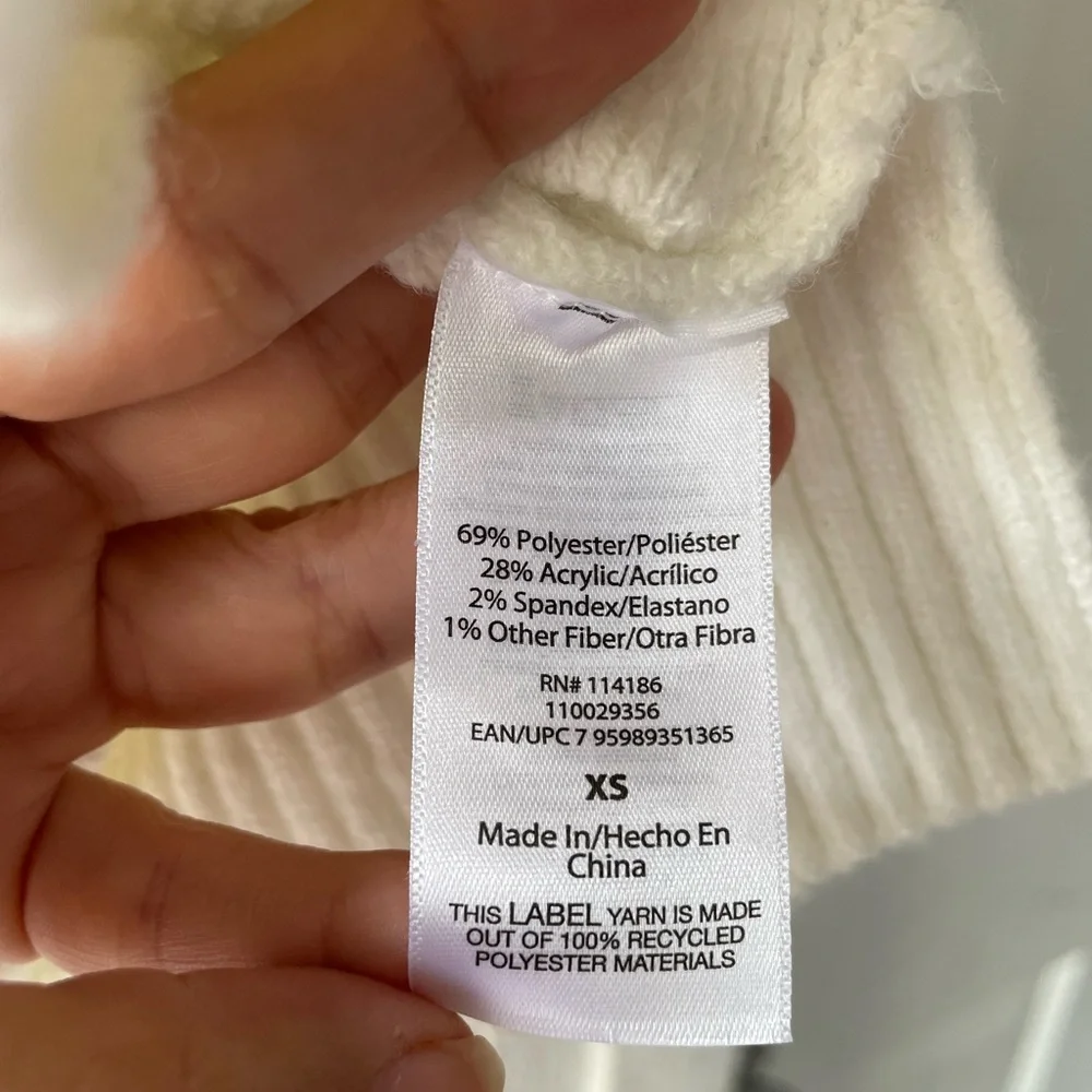 525 America sweater in mint and soft white, comfortable and warm size XS - Picture 8 of 8